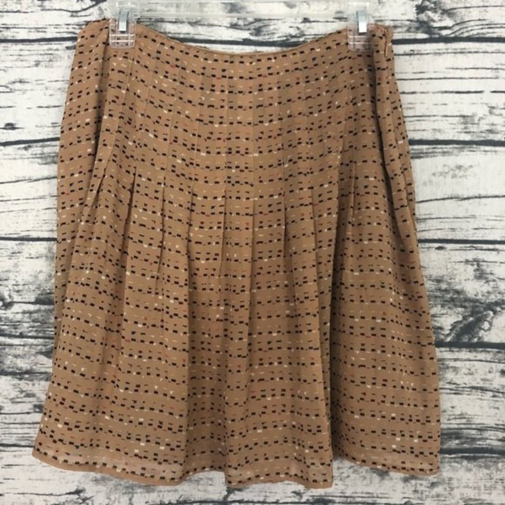 Ann Taylor LOFT Pleated Speckle Skirt Size 8